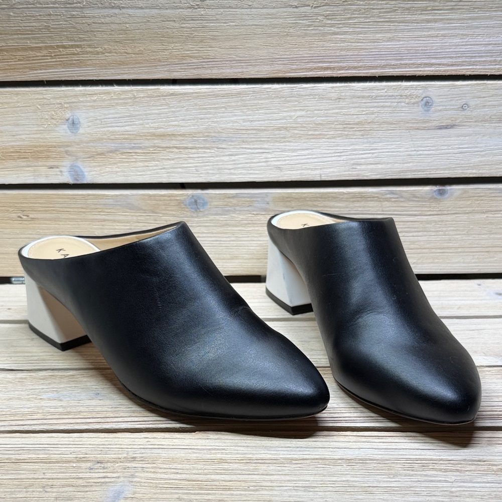 Katy Perry The Terrain Black and White Mules Size 7